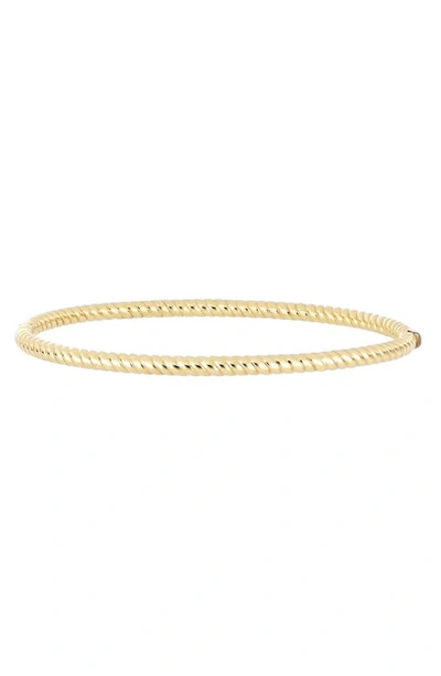 Bony Levy 14k Gold Textured Bangle In 14k Yellow Gold