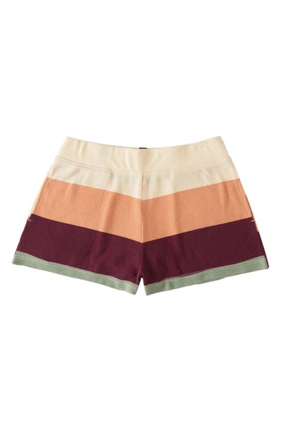 Roxy Ever Glow Shorts In Fig Bold Stripes
