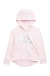 Adidas Originals Kids' Fleece Hoodie In Clear Pink