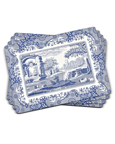 Spode Blue Italian Placemats, Set Of 4