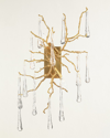 John-richard Collection Brass & Glass Teardrop Two-light Wall Sconce