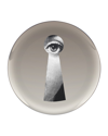 Fornasetti Tema E Variazioni N. 14 Keyhole Platinum Wall Plate In Black Pattern