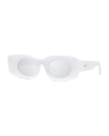 Loewe Paula's Ibiza Rectangle Sunglasses, 49mm In White