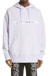 Givenchy Raised Logo Barbed Wire Graphic Hoodie In Lilac