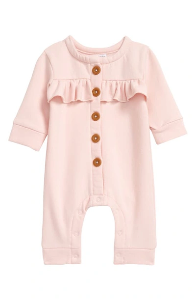 Nordstrom Babies'  Cozy Ruffle Romper In Pink Lotus