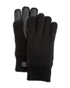 UGG MEN'S WOOL/CASHMERE GLOVES WITH LEATHER PALM PATCH,PROD245320029