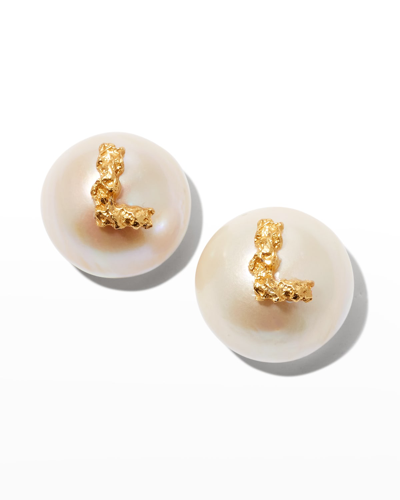Pacharee Mab&eacute; Pearl Initial Earrings