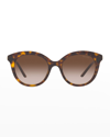Prada 0pr 02ys Round Gradient Sunglasses In Brown