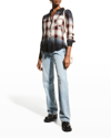 Rails Hunter Ombre Plaid Button Down Shirt In Ivory Smoke Dip D