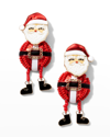 Baublebar Beaded Santa Claus Statement Earrings In Red Light