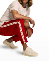 Golden Goose Doro Star Collection Track Pants In Tango Red/white