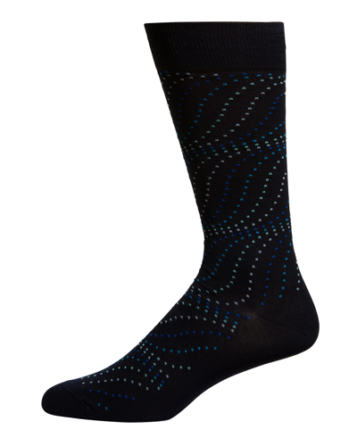 Pantherella Men's Sumac Swirl Dots Socks