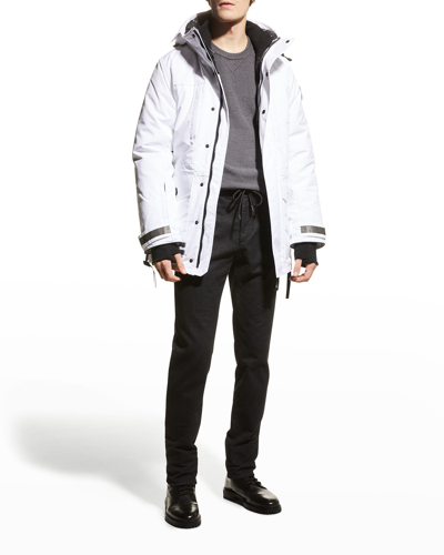 Canada Goose Men's Toronto Hooded Down Jacket In Northstar Wht/blk