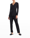 Natori Feather Essentials Solid Pajamas In Blk