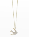 Ippolita 18k Stardust Mini Pave Dove Pendant Necklace With Diamonds 0.23ctw In Yg