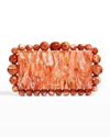 Cult Gaia Eos Pearly Acrylic Clutch Bag In Chili