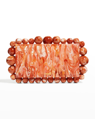 Cult Gaia Eos Pearly Acrylic Clutch Bag In Chili