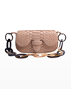 Adriana Castro Alicia Baby Python Chain Shoulder Bag In Arenosa