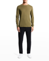 Theory Men's Anemone Essential Long-sleeve Tee In Dark Olive