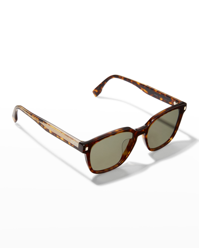 Fendi D-frame Tortoiseshell Acetate Sunglasses In Black