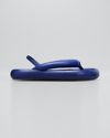 Isabel Marant Orene Padded Leather Flatform Sandals In Blue