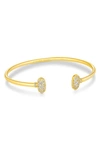 Kendra Scott Grayson Cubic Zirconia Cuff Bracelet In 14k Gold Plate In Silver