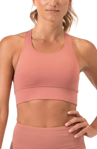 Threads 4 Thought Strappy Sports Bra In Cinnamon