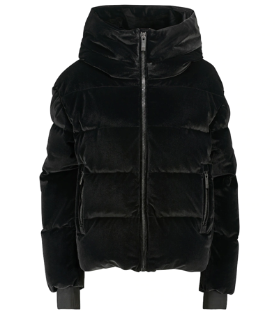 Fusalp Barsy High-neck Velours Jacket In Noir