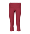 Roland Mouret Wilma Tonal-stitching High-rise Stretch-jersey Capri Leggings In C1135 Berry Red