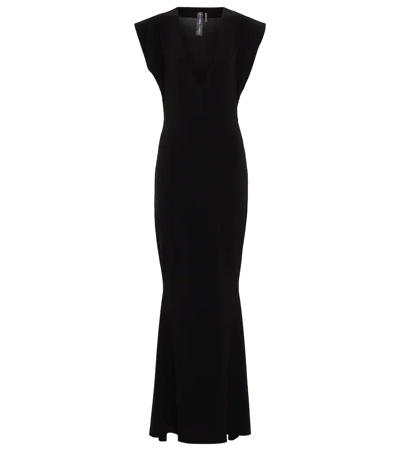 Norma Kamali V-neck Rectangle Gown In Black