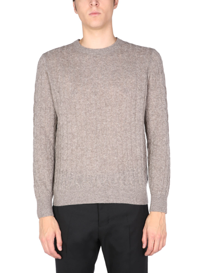 Ballantyne Round Neck Sweater In Grey
