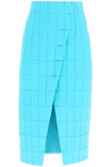 A.W.A.K.E. QUILTED WRAP SKIRT,AW21 S02 PL10 TRQUS