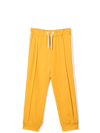 Fendi Embossed-logo Drawstring Track Pants In Curry