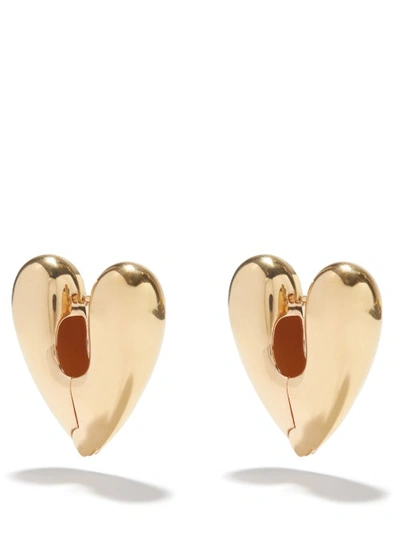 Annika Inez Heart Large Gold-filled Sterling-silver Earrings
