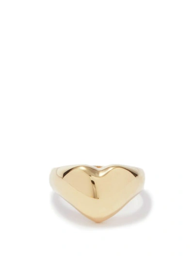 Annika Inez Gold Plated Vermeil Silver Heart Ring