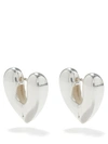 Annika Inez Heart Large Sterling-silver Hoop Earrings