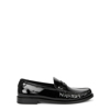 Saint Laurent Monogram Penny Loafers In Calf Leather In Black