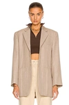 Jacquemus La Veste Sauge Virgin Wool Blazer In Beige