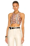 The Upside Sanibel Snake-print Stretch Sports Bra In Animal