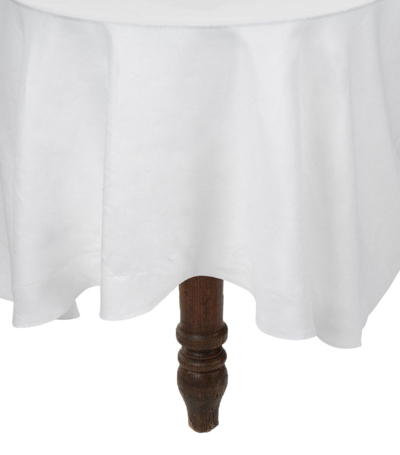 Thomas Ferguson Hemstitch Edge Circle Tablecloth (274cm X 274cm) In White