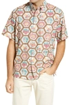 REYN SPOONER THANKSGIVING SHORT SLEEVE BUTTON-DOWN SHIRT,M539412521