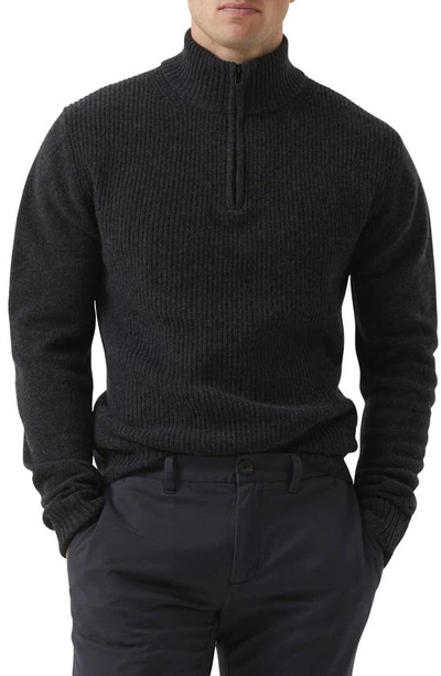 Rodd & Gunn Charlestown Quarter Zip Sweater In Forest