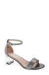 Steve Madden Kids' Jcarrson Ankle Strap Sandal In Pewter