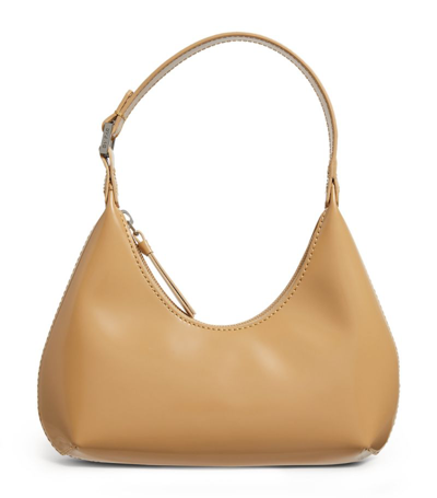 By Far Baby Patent Leather Amber Shoulder Bag In Ivory