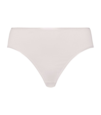 Hanro Cotton Seamless High-cut Full Briefs In Gentle Pink