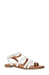 Bella Vita Ira Strappy Sandal In White Croc Leather