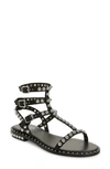 Ash Stud-embellished Calf-leather Sandals In Black