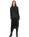 COMME DES GARCONS CDG POLKA-DOT BLOUSE WITH RUFFLES,RH-B002-051-1