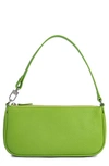 BY FAR RACHEL CROC EMBOSSED LEATHER BAG,21SSRCLSPSGRLMED