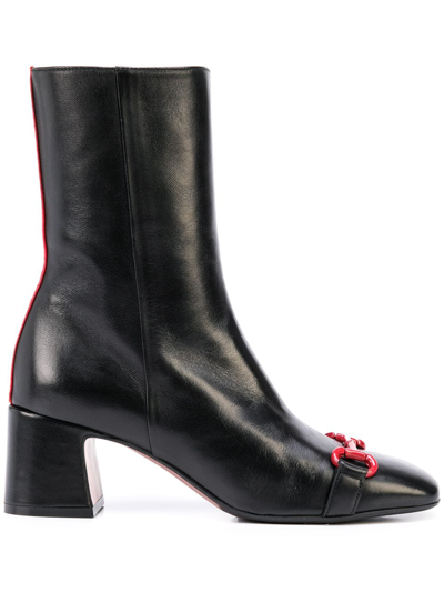 Madison.maison Horsebit Leather Boots In Schwarz